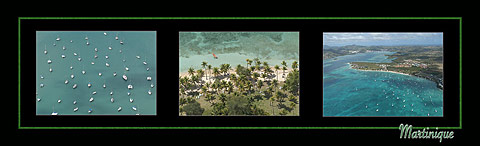 Poster panoramique : La côte Martiniquaise vue du ciel 